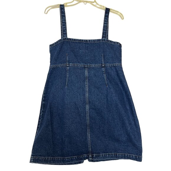 BDG Urban Outfitters Denim Mini Dress With Front Zip Closure Adj Straps Mini - Picture 6 of 14